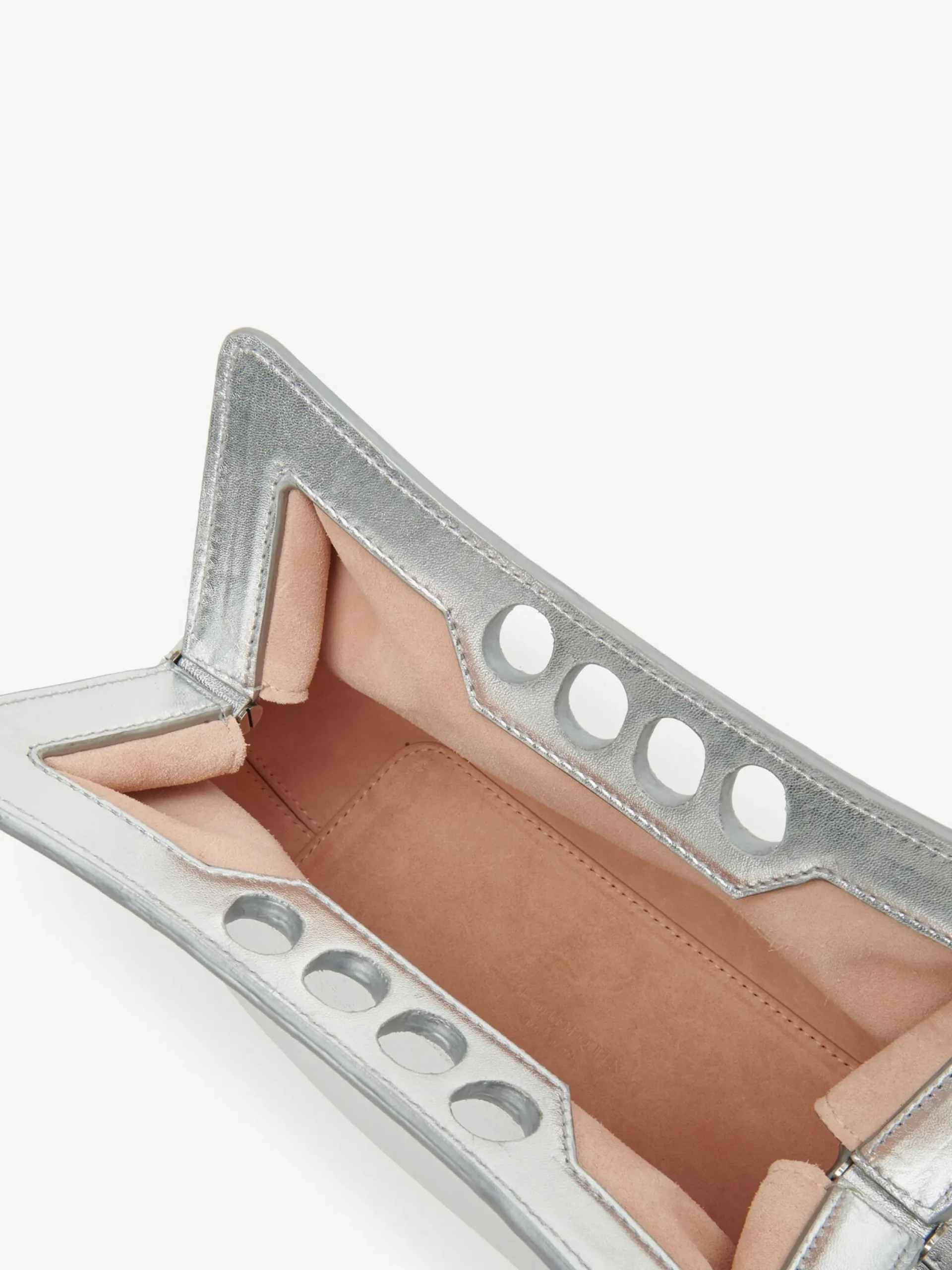 Flash Sale Alexander McQueen Women's The Peak Bag Mini in Silver