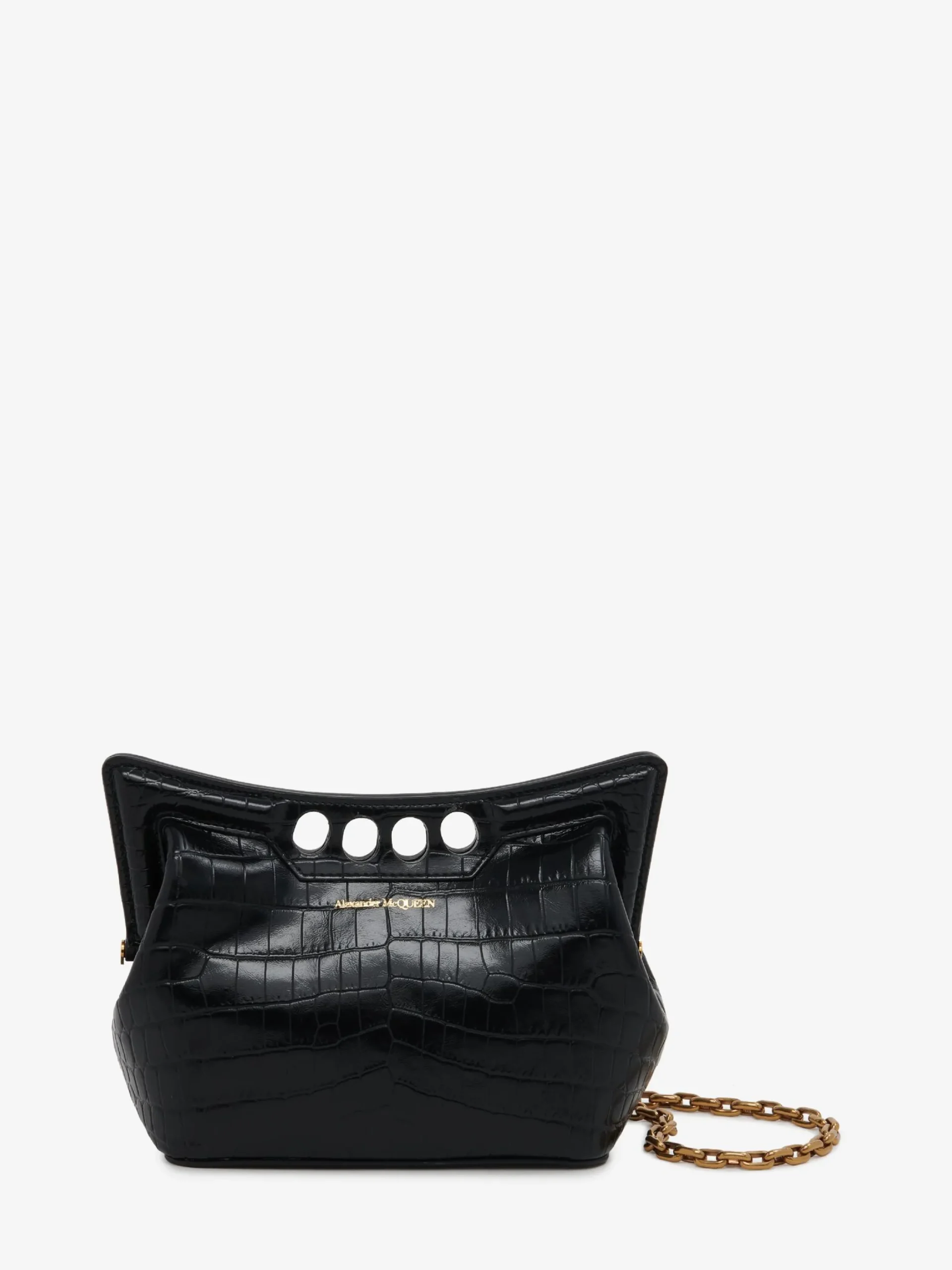 Outlet Alexander McQueen Women's The Peak Bag Mini With Chain in Black