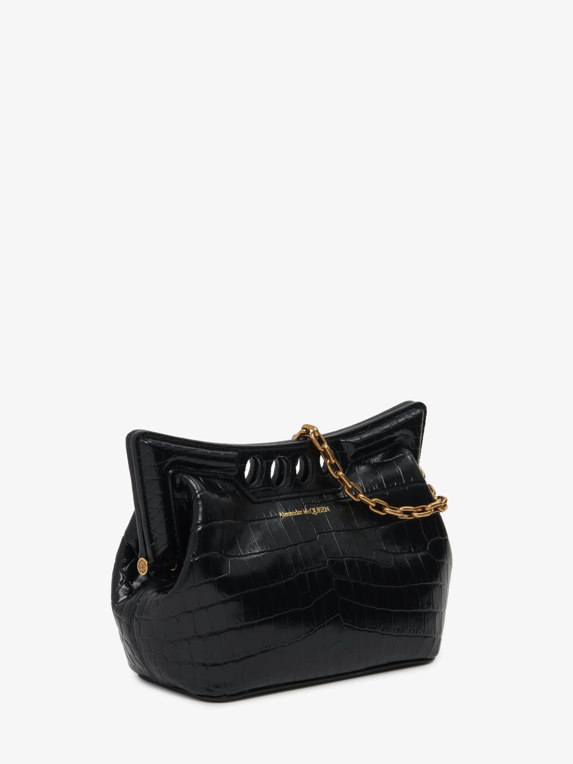 Outlet Alexander McQueen Women's The Peak Bag Mini With Chain in Black