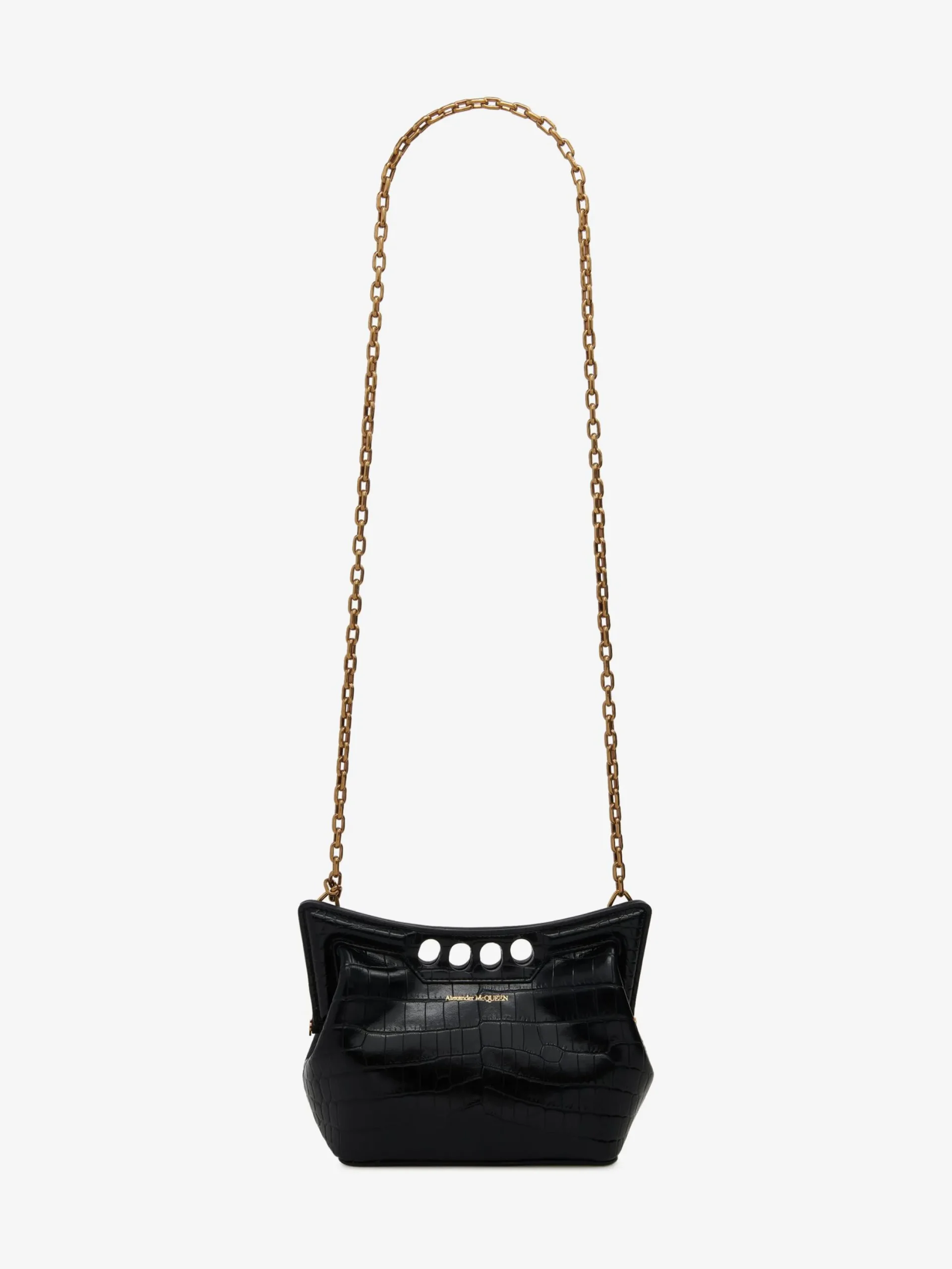 Outlet Alexander McQueen Women's The Peak Bag Mini With Chain in Black