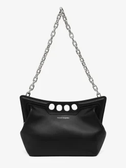 Cheap Alexander McQueen Women's The Peak Bag Small in Black