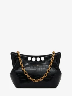 Cheap Alexander McQueen Women's The Peak Bag Small in Black