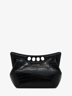 Cheap Alexander McQueen Women's The Peak Bag Small in Black
