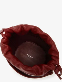 Best Alexander McQueen Women's The Rise Bucket in Dark Red