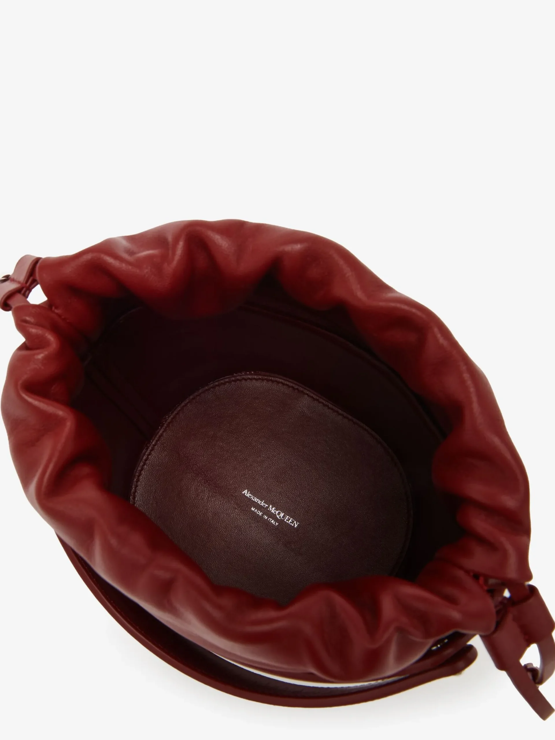 Best Alexander McQueen Women's The Rise Bucket in Dark Red