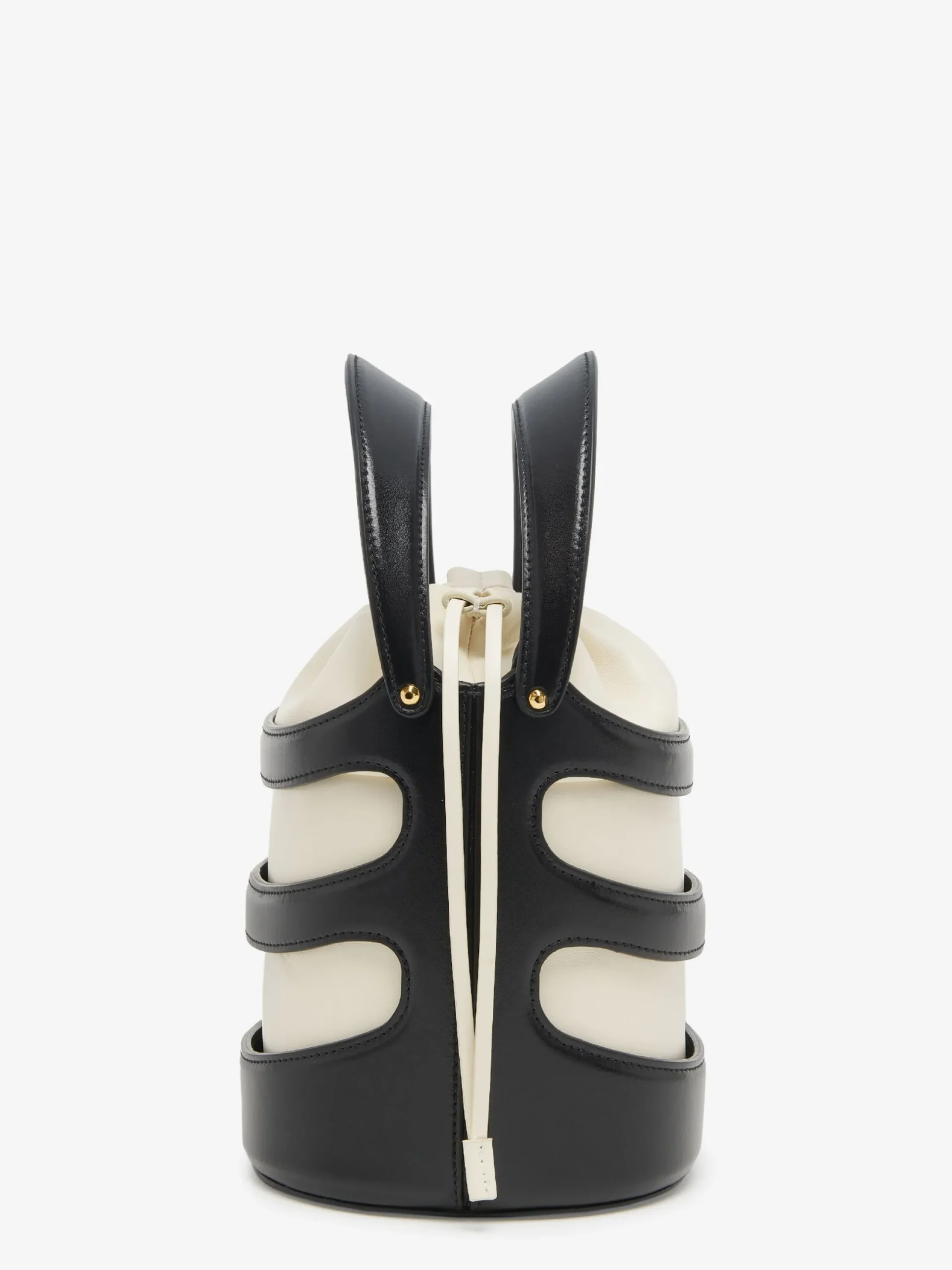 Clearance Alexander McQueen Women's The Rise Bucket in Black/Soft Ivory