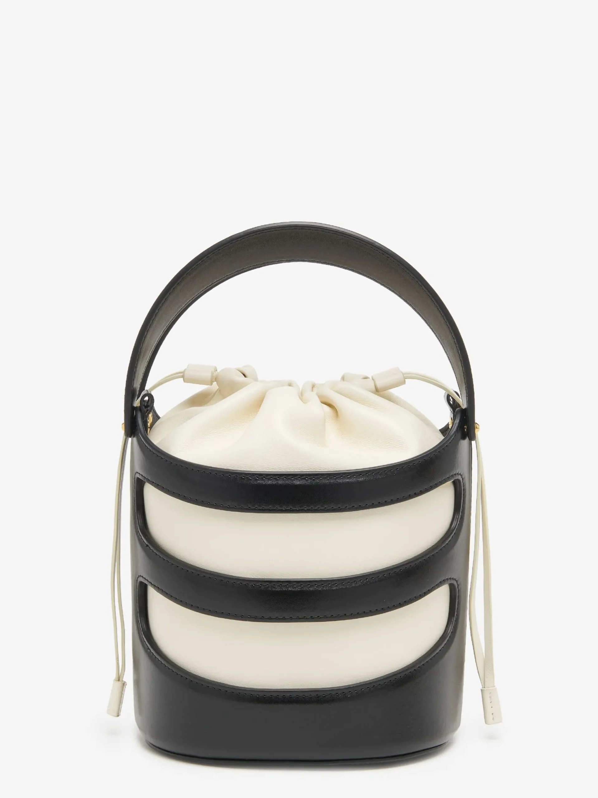 Clearance Alexander McQueen Women's The Rise Bucket in Black/Soft Ivory