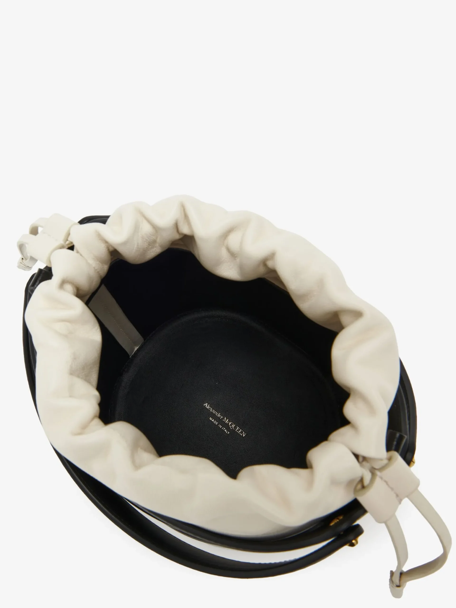 Clearance Alexander McQueen Women's The Rise Bucket in Black/Soft Ivory