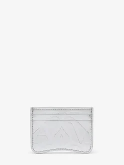 Sale Alexander McQueen Women's The Seal Card Holder in Silver