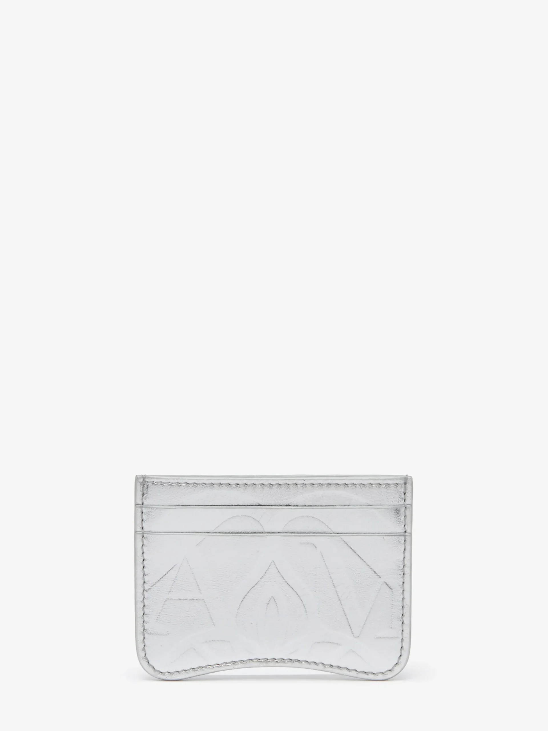 Sale Alexander McQueen Women's The Seal Card Holder in Silver