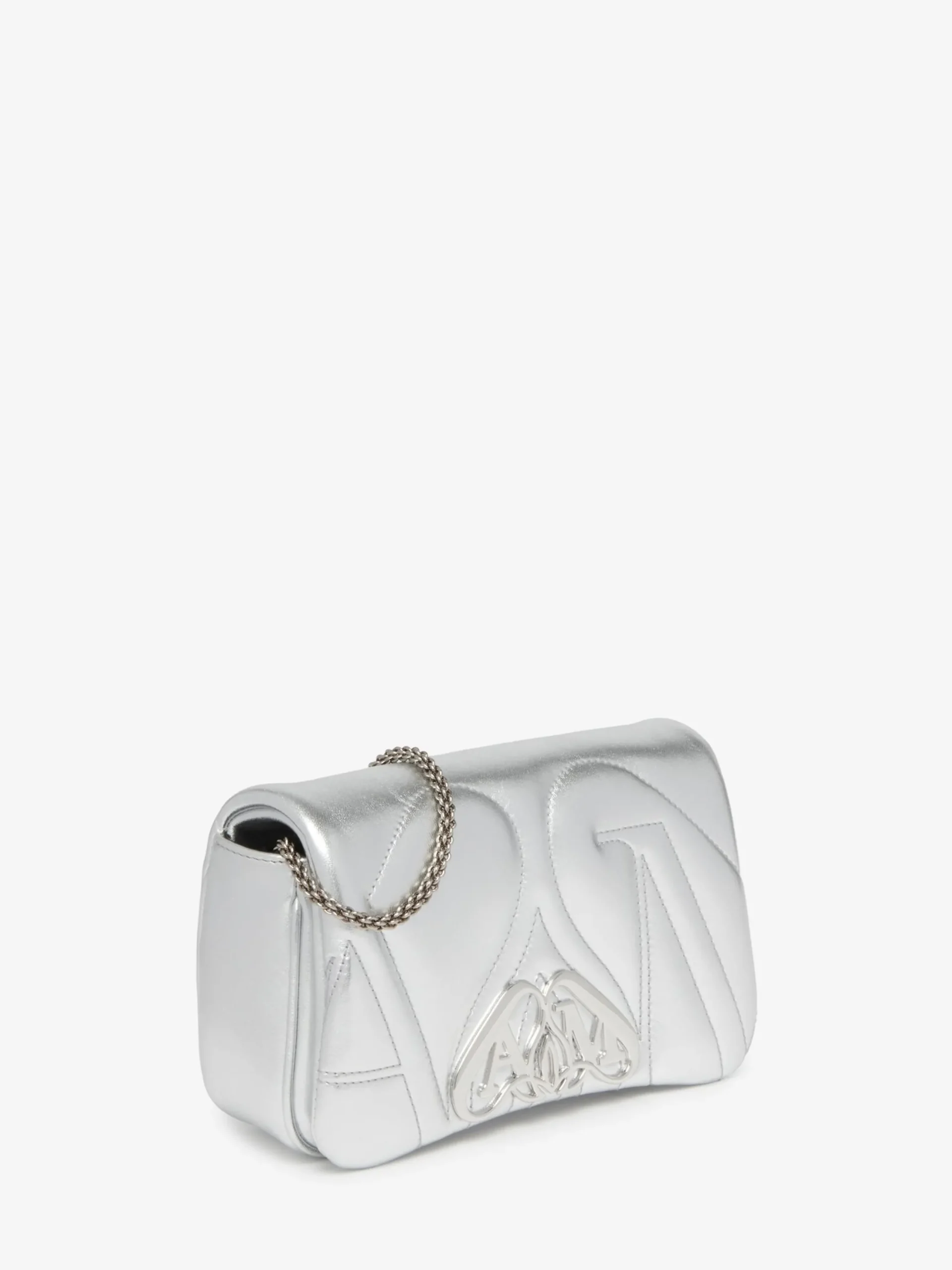 Outlet Alexander McQueen Women's The Seal Mini Bag in Silver