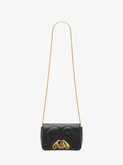Cheap Alexander McQueen Women's The Seal Mini Bag in Black