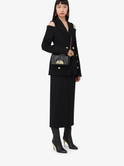 Cheap Alexander McQueen Women's The Seal Mini Bag in Black