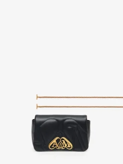 Cheap Alexander McQueen Women's The Seal Mini Bag in Black
