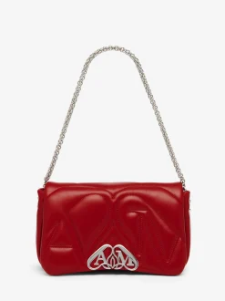 Outlet Alexander McQueen Women's The Seal Small Bag in Blood Red