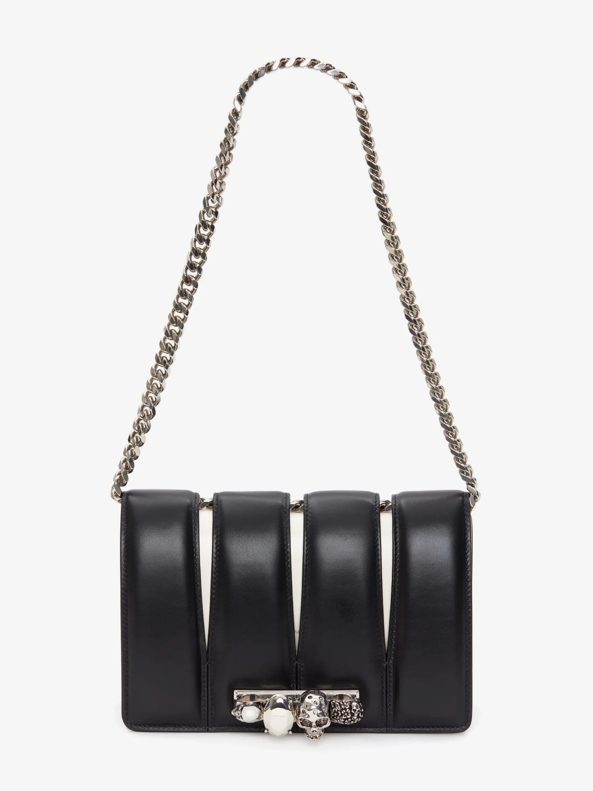 Fashion Alexander McQueen Women's The Slash Bag in Black/Ivory
