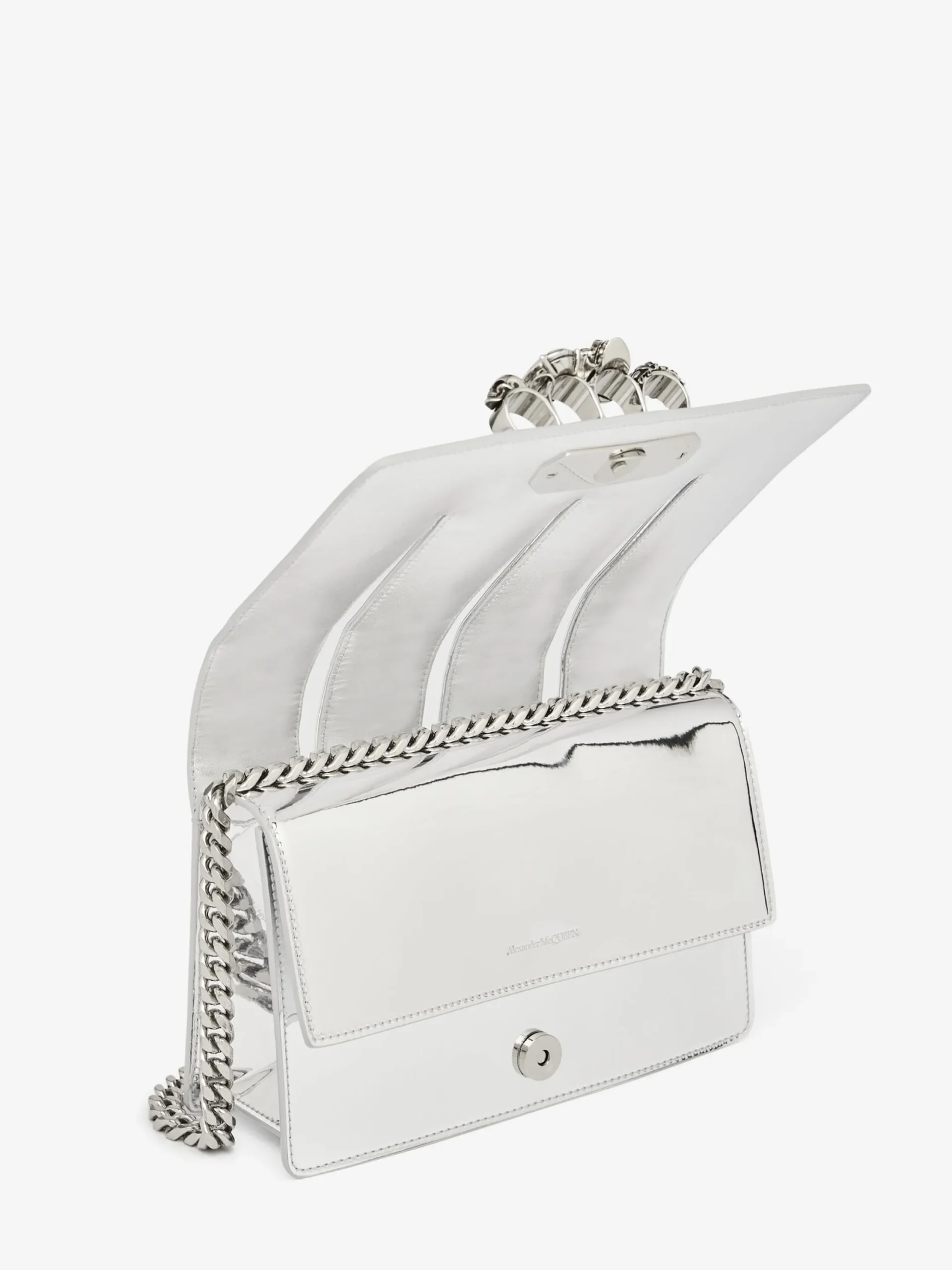 Discount Alexander McQueen Women's The Slash Bag in Silver