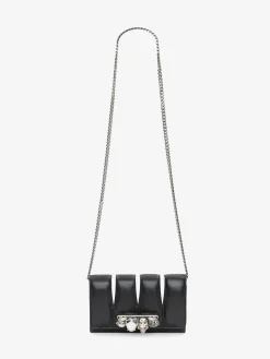 Flash Sale Alexander McQueen Women's The Slash Clutch in Black/Ivory