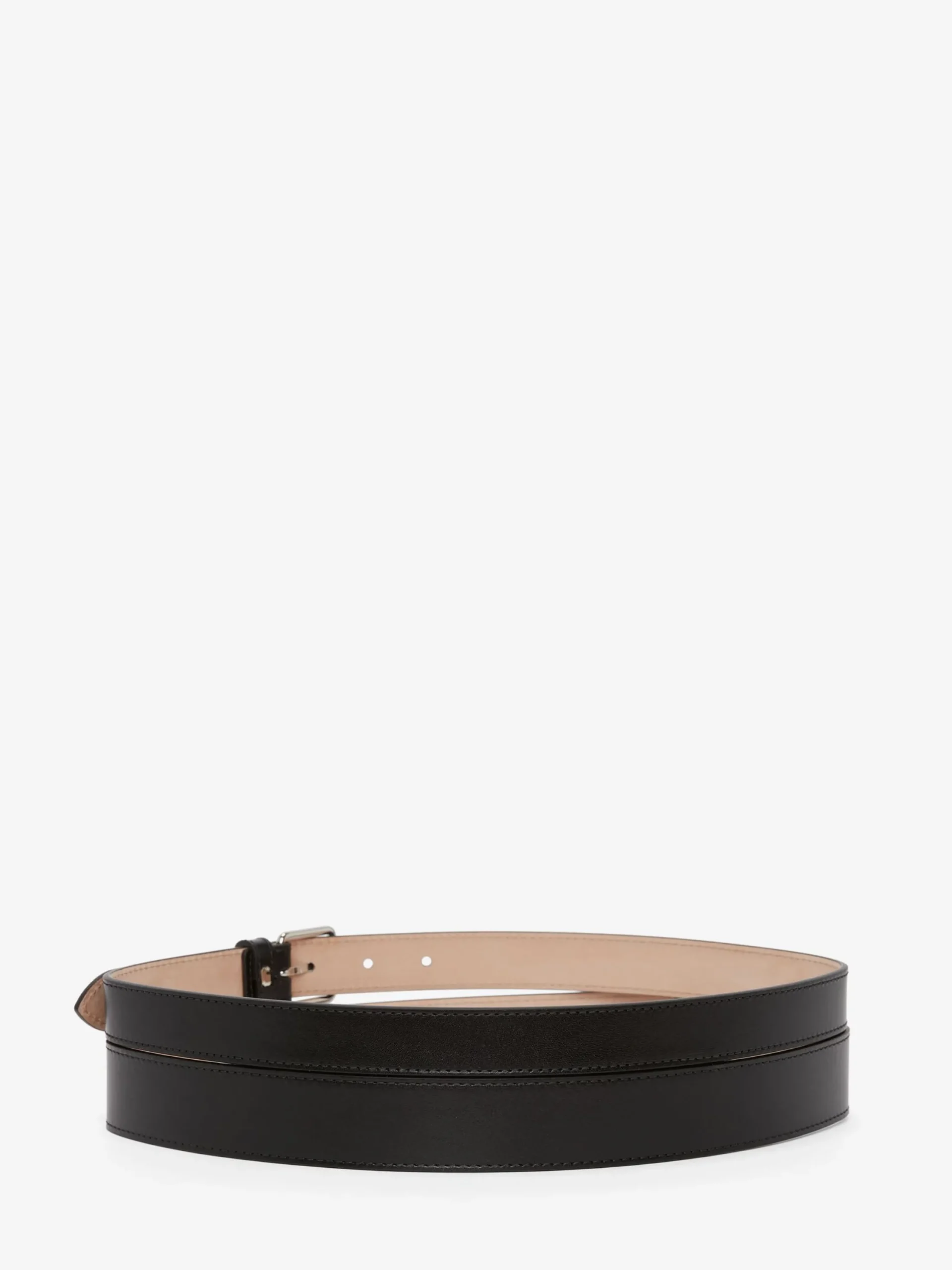 Shop Alexander McQueen Women's Thin Double Belt in Black