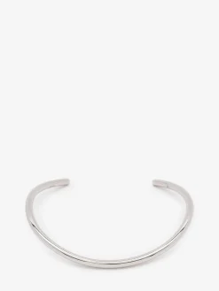Discount Alexander McQueen Women's Thin Tubular Choker in Antique Silver