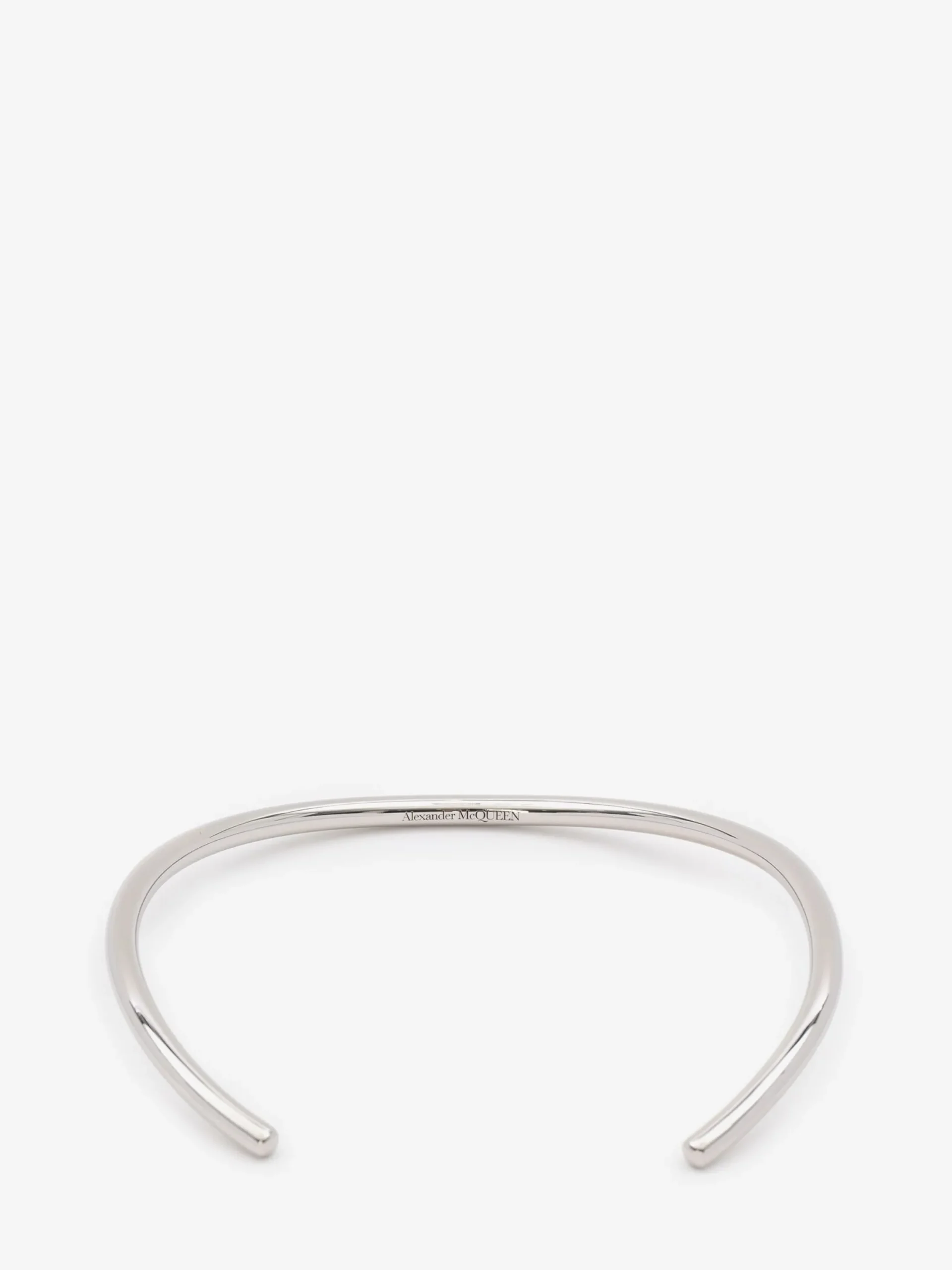 Discount Alexander McQueen Women's Thin Tubular Choker in Antique Silver