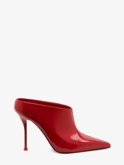 New Alexander McQueen Women's Thorn Mule in Lust Red
