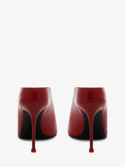 New Alexander McQueen Women's Thorn Mule in Lust Red