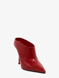 New Alexander McQueen Women's Thorn Mule in Lust Red