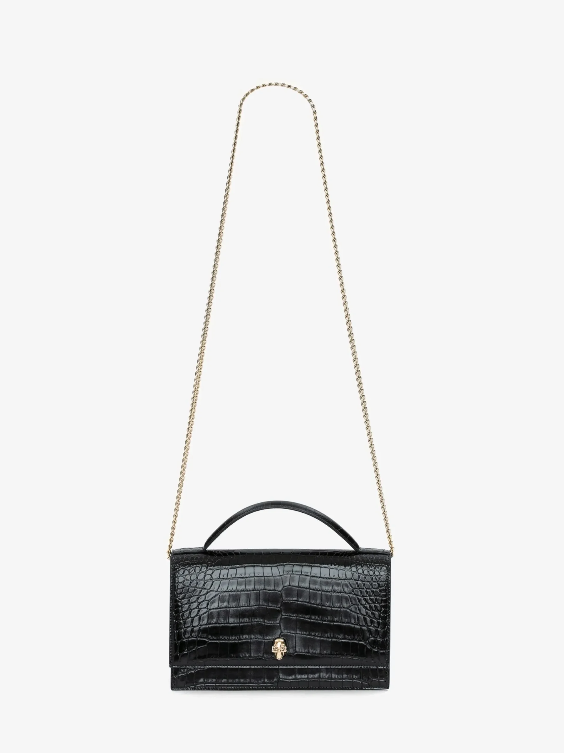 Sale Alexander McQueen Women's Top Handle Skull Bag in Black