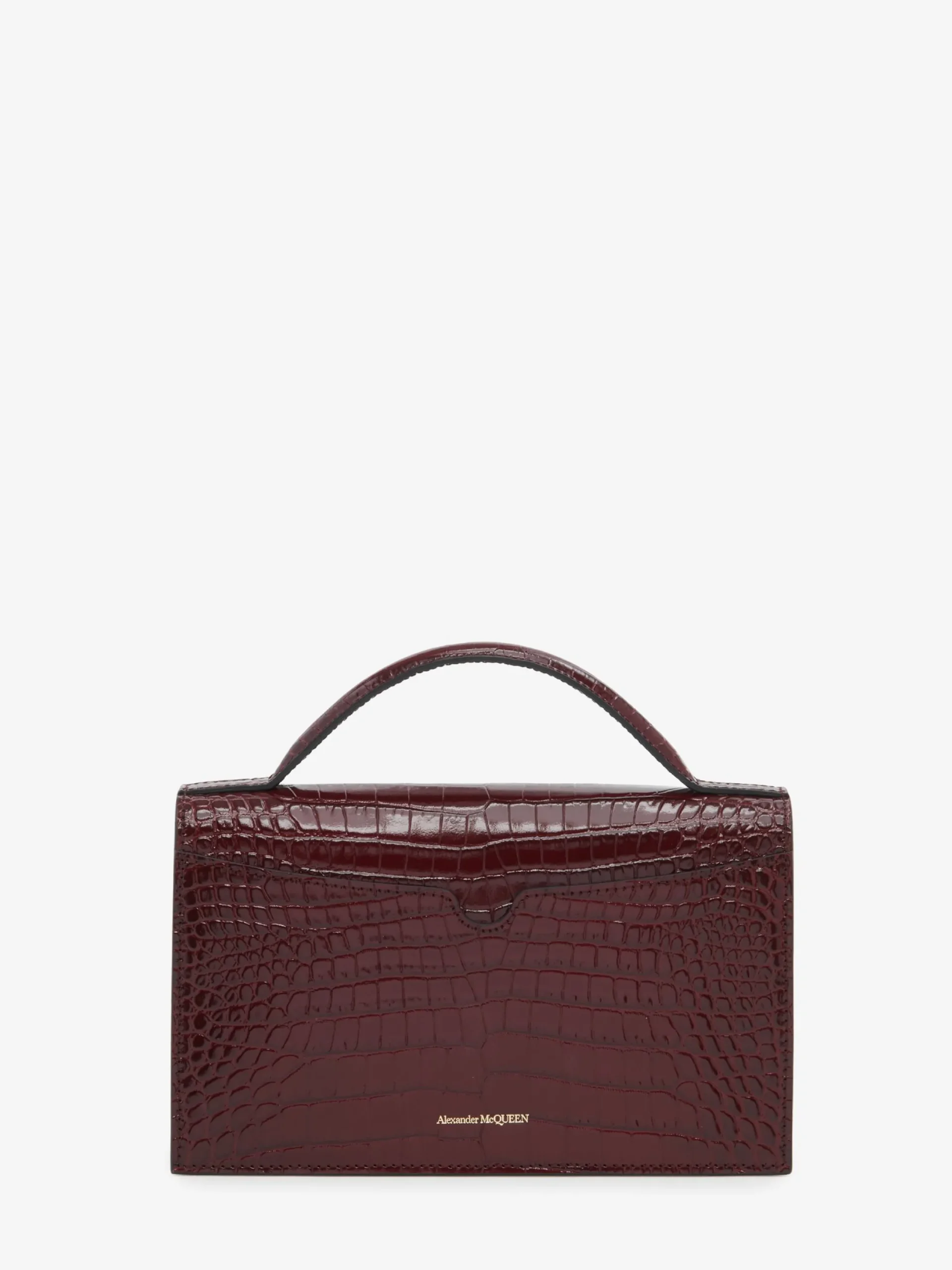 Shop Alexander McQueen Women's Top Handle Skull Bag in Madder