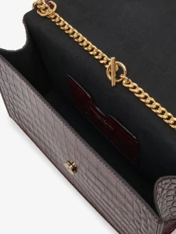 Shop Alexander McQueen Women's Top Handle Skull Bag in Madder