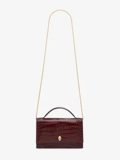 Shop Alexander McQueen Women's Top Handle Skull Bag in Madder