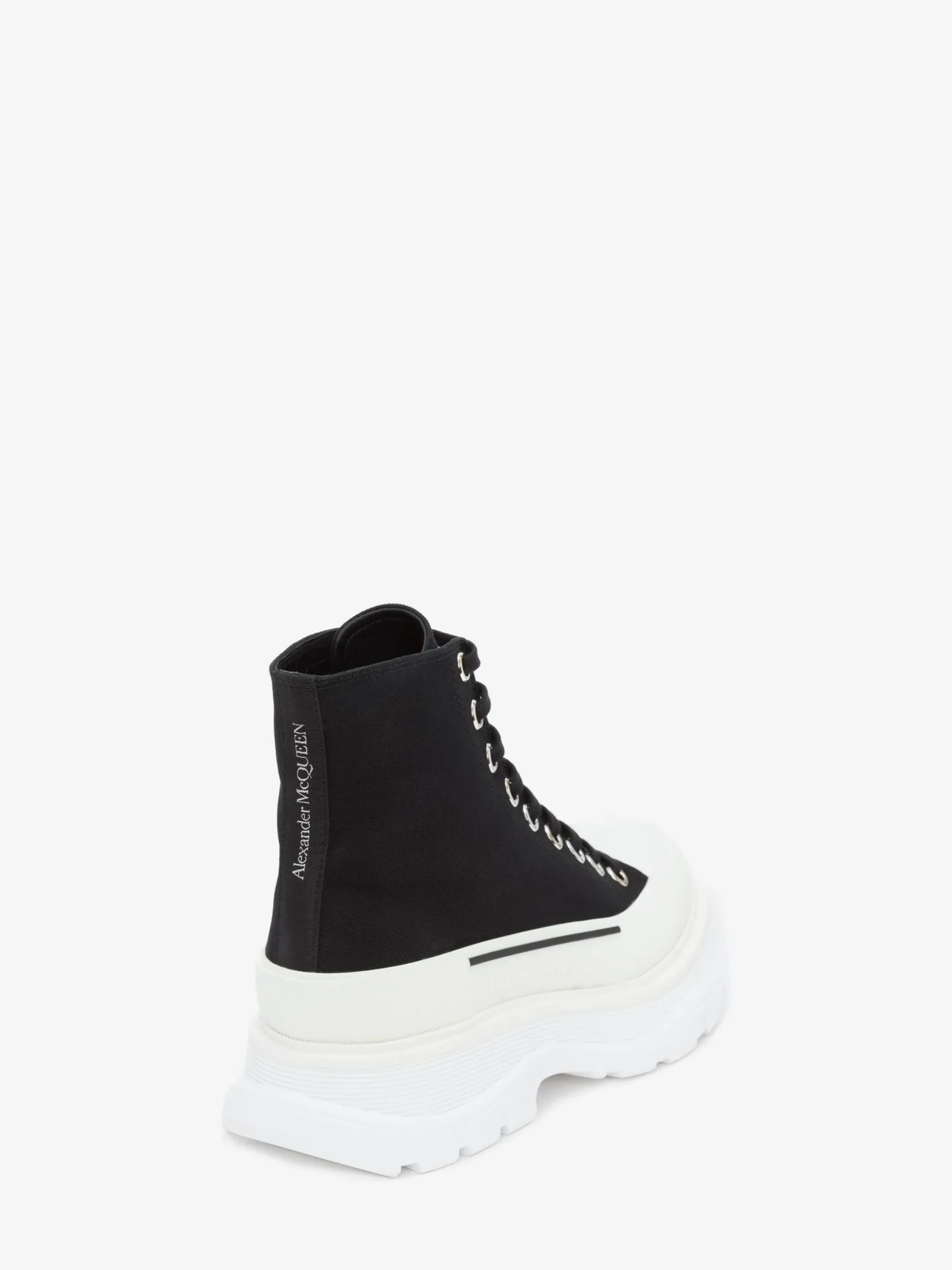 Cheap Alexander McQueen Women's Tread Slick Boot in Black/White