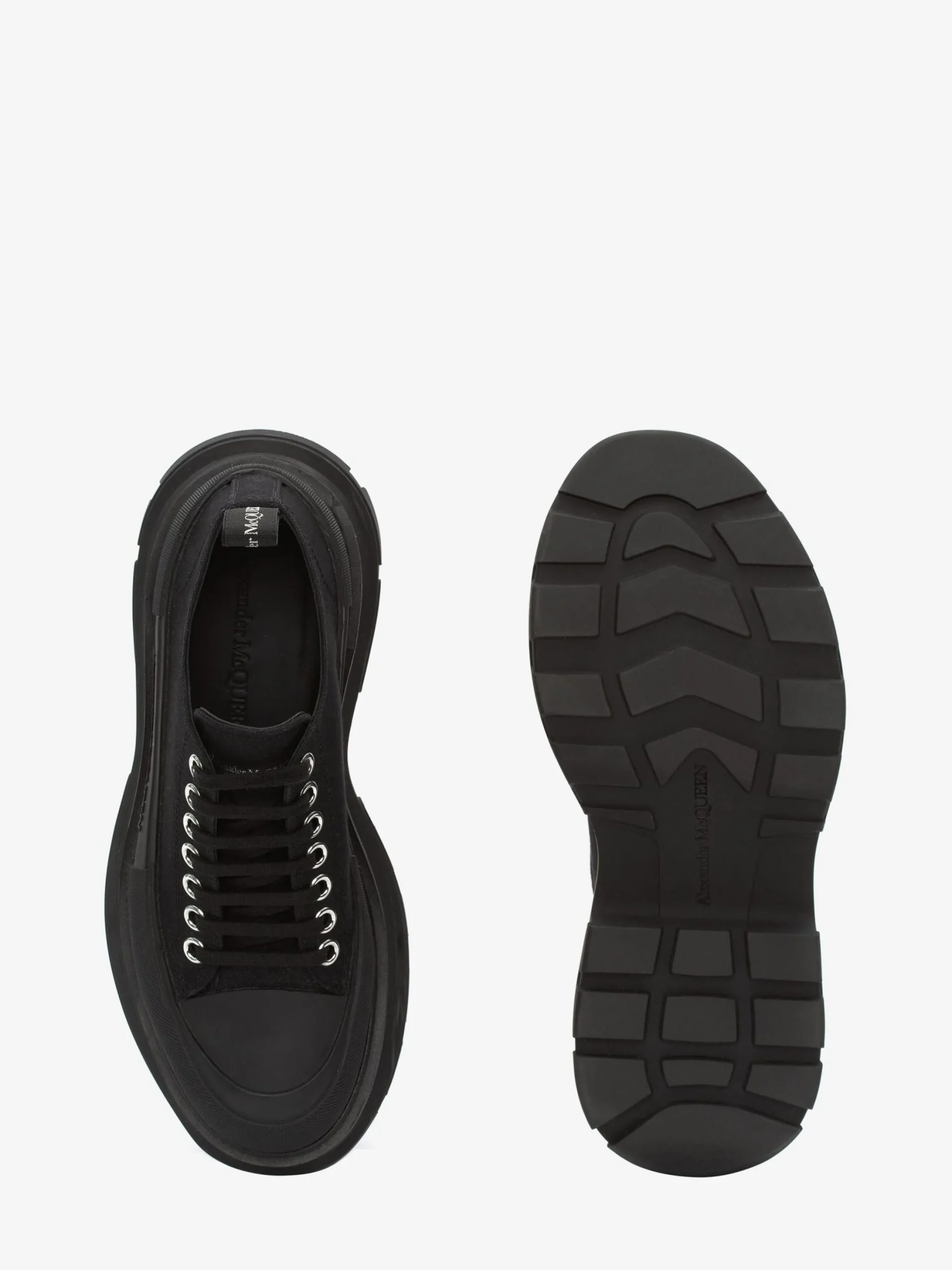 Sale Alexander McQueen Women's Tread Slick Lace Up in Black