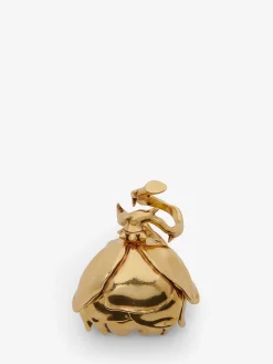 Clearance Alexander McQueen Women's Tudor Rose Ring in Gold