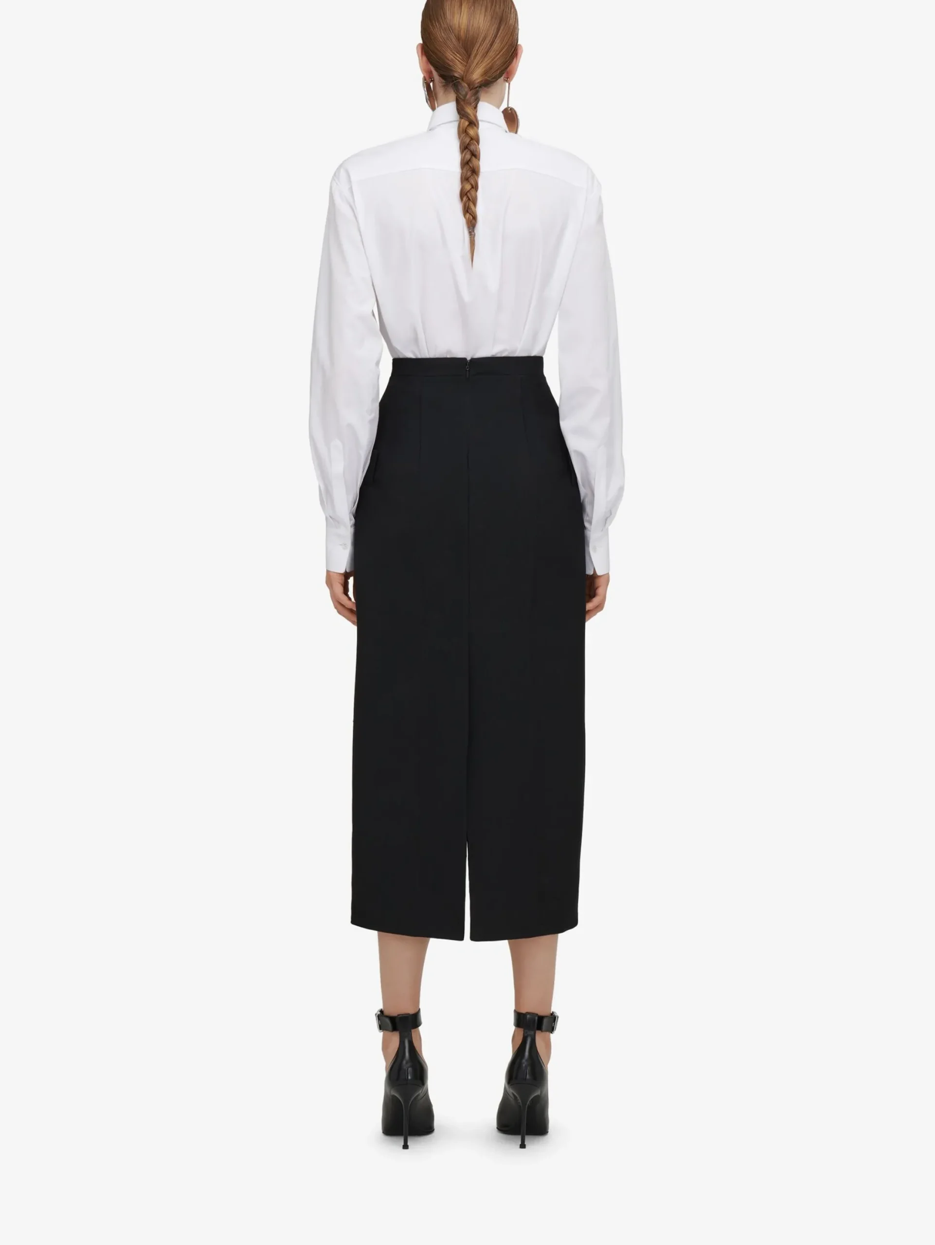 Best Sale Alexander McQueen Women's Upside-down Slashed Skirt in Black