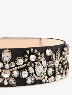 Discount Alexander McQueen Women's Victorian Jewel Waist Belt in Black