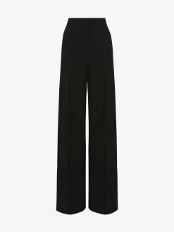 Best Sale Alexander McQueen Women's Wide Leg Trousers in Black